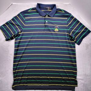 RLX Ralph Lauren Polo Shirt Men XL Navy Striped 2013 US Open Merion Golf Club